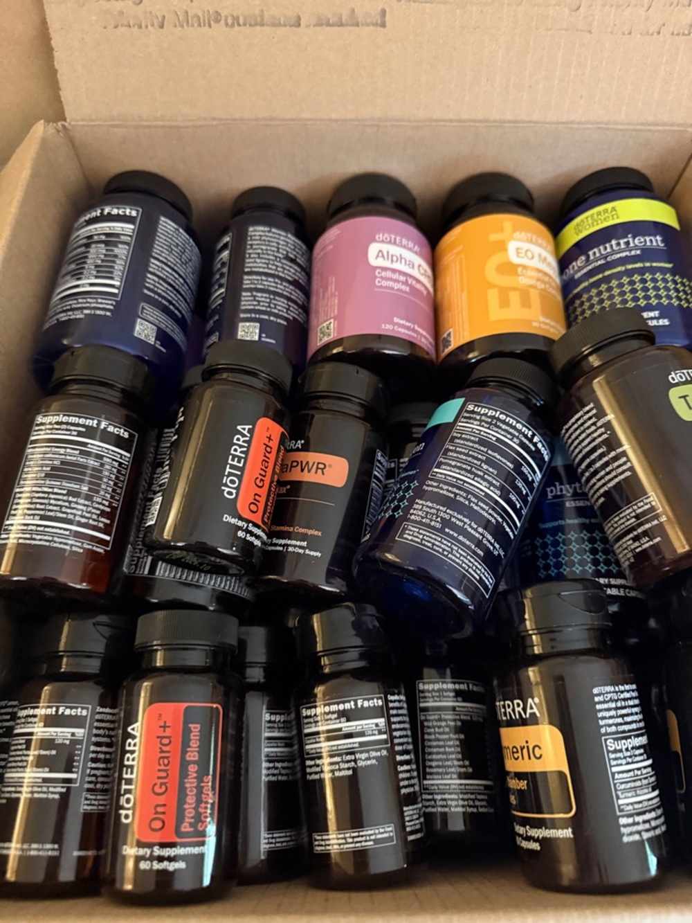 Empty doTERRA Plastic Supplement Bottle Lot of 44